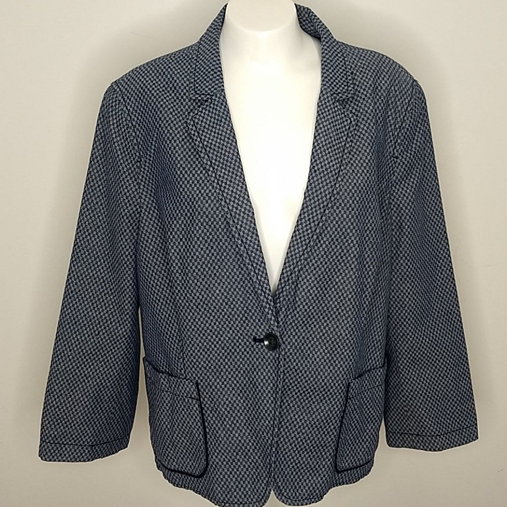 The Limited Lined Blazer Navy Blue Checks Size XL